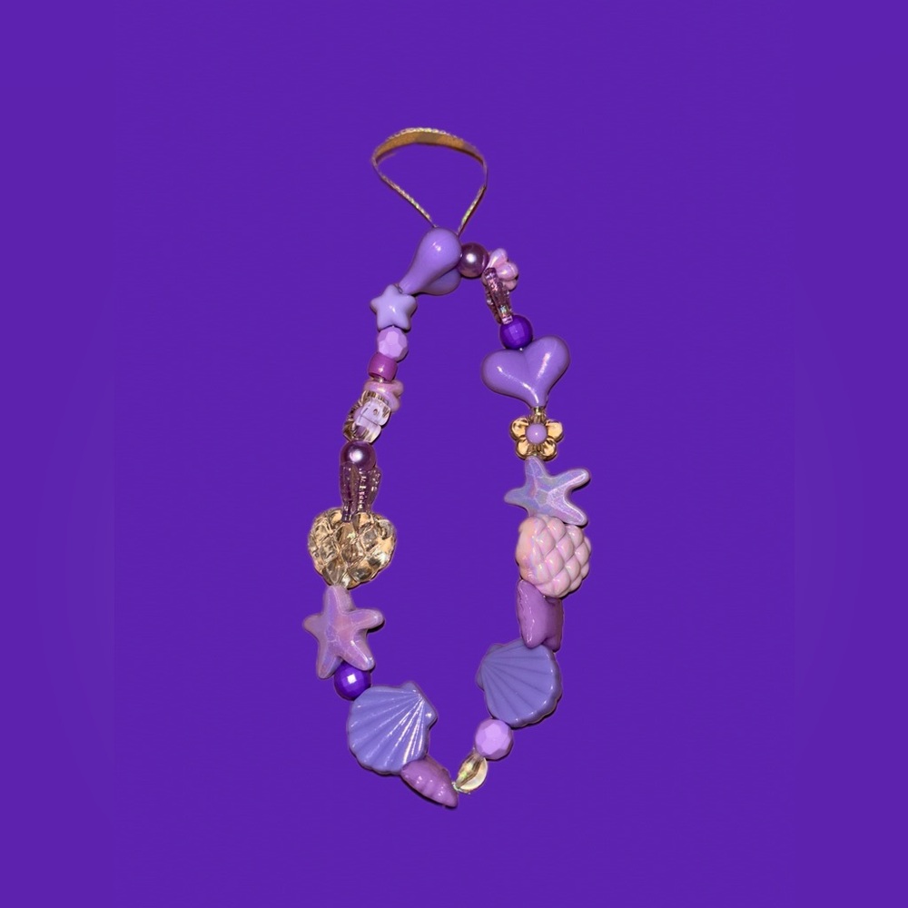 Purple Phone Charm Bracelet